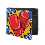 Pop Art Boxing Gloves Print Bifold Wallet