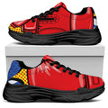 Pop Art Boxing Gloves Print Black Chunky Shoes