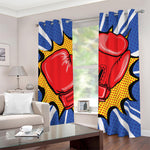 Pop Art Boxing Gloves Print Blackout Grommet Curtains