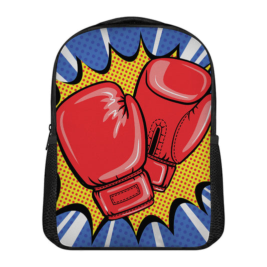 Pop Art Boxing Gloves Print Casual Backpack