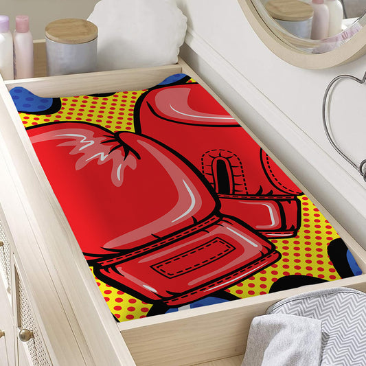 Pop Art Boxing Gloves Print Changing Pad Cover