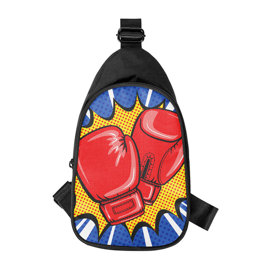 Pop Art Boxing Gloves Print Chest Bag