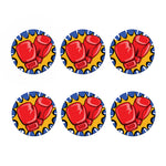 Pop Art Boxing Gloves Print Coaster Set