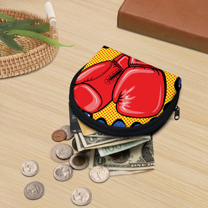 Pop Art Boxing Gloves Print Coin Purse