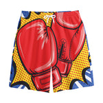 Pop Art Boxing Gloves Print Cotton Shorts