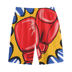 Pop Art Boxing Gloves Print Cotton Shorts