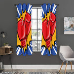 Pop Art Boxing Gloves Print Curtain