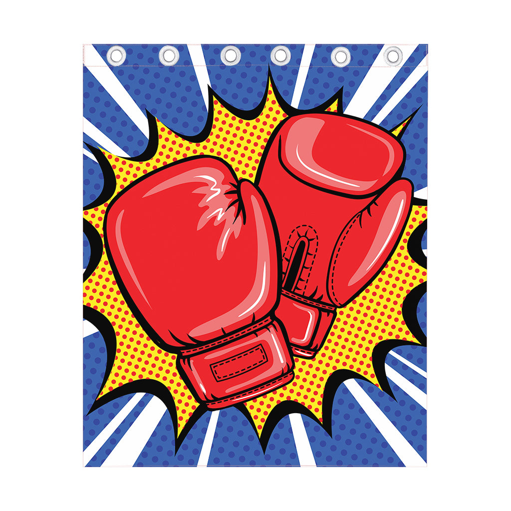 Pop Art Boxing Gloves Print Curtain