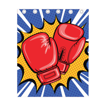 Pop Art Boxing Gloves Print Curtain