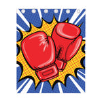 Pop Art Boxing Gloves Print Curtain