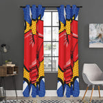 Pop Art Boxing Gloves Print Curtain