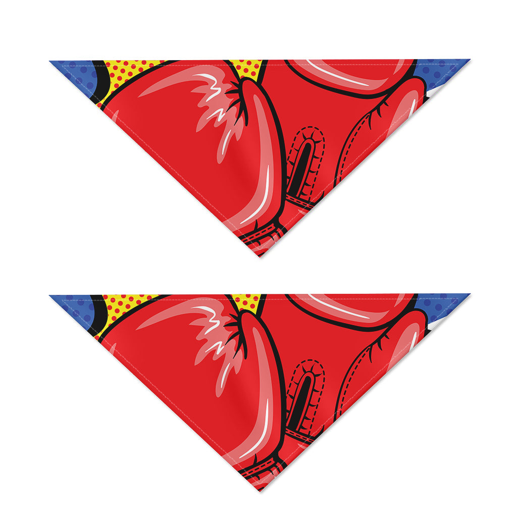 Pop Art Boxing Gloves Print Dog Bandana