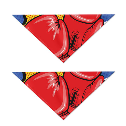 Pop Art Boxing Gloves Print Dog Bandana
