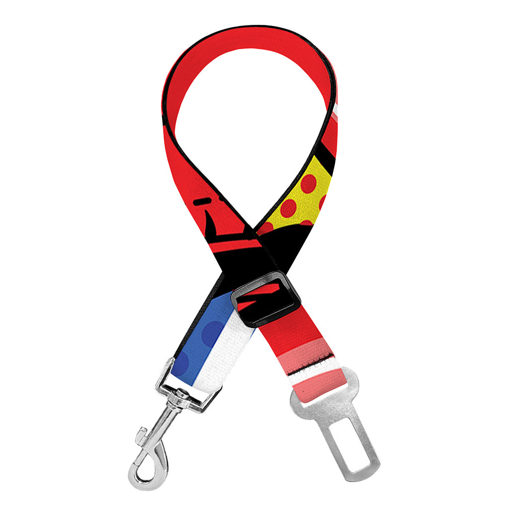Pop Art Boxing Gloves Print Dog Seat Belt