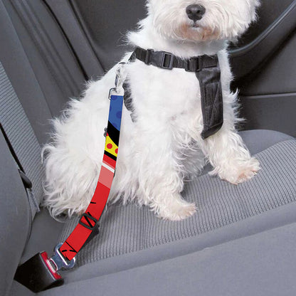 Pop Art Boxing Gloves Print Dog Seat Belt