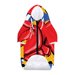 Pop Art Boxing Gloves Print Dog Zip Up Hoodie