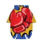 Pop Art Boxing Gloves Print Dog Zip Up Hoodie
