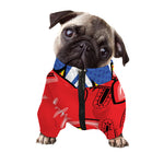 Pop Art Boxing Gloves Print Dog Zip Up Jacket