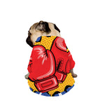 Pop Art Boxing Gloves Print Dog Zip Up Jacket