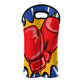 Pop Art Boxing Gloves Print Double Neoprene Wine Tote
