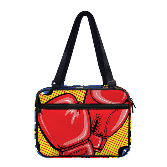 Pop Art Boxing Gloves Print Double Strap Bible Bag