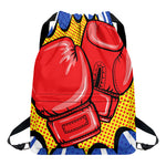 Pop Art Boxing Gloves Print Drawstring Backpack