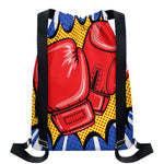 Pop Art Boxing Gloves Print Drawstring Backpack