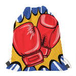 Pop Art Boxing Gloves Print Drawstring Bag
