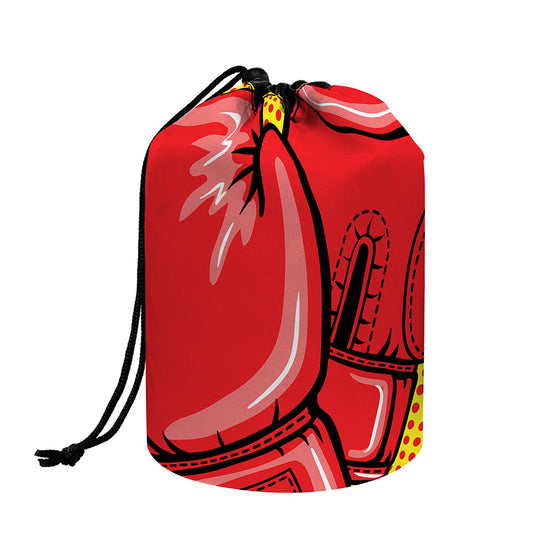 Pop Art Boxing Gloves Print Drawstring Makeup Bag