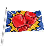 Pop Art Boxing Gloves Print Flag
