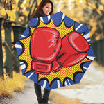 Pop Art Boxing Gloves Print Foldable Umbrella