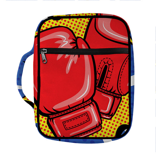 Pop Art Boxing Gloves Print Front Pocket Bible Bag