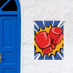Pop Art Boxing Gloves Print Garden Flag