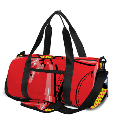 Pop Art Boxing Gloves Print Gym Bag