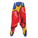 Pop Art Boxing Gloves Print Hammer Pants