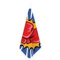 Pop Art Boxing Gloves Print Hand Towel