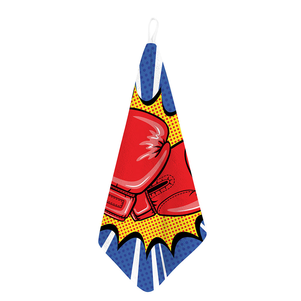 Pop Art Boxing Gloves Print Hand Towel