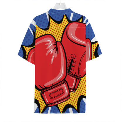 Pop Art Boxing Gloves Print Hawaiian Shirt