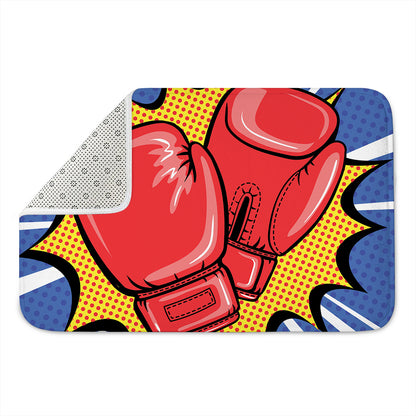 Pop Art Boxing Gloves Print Indoor Door Mat