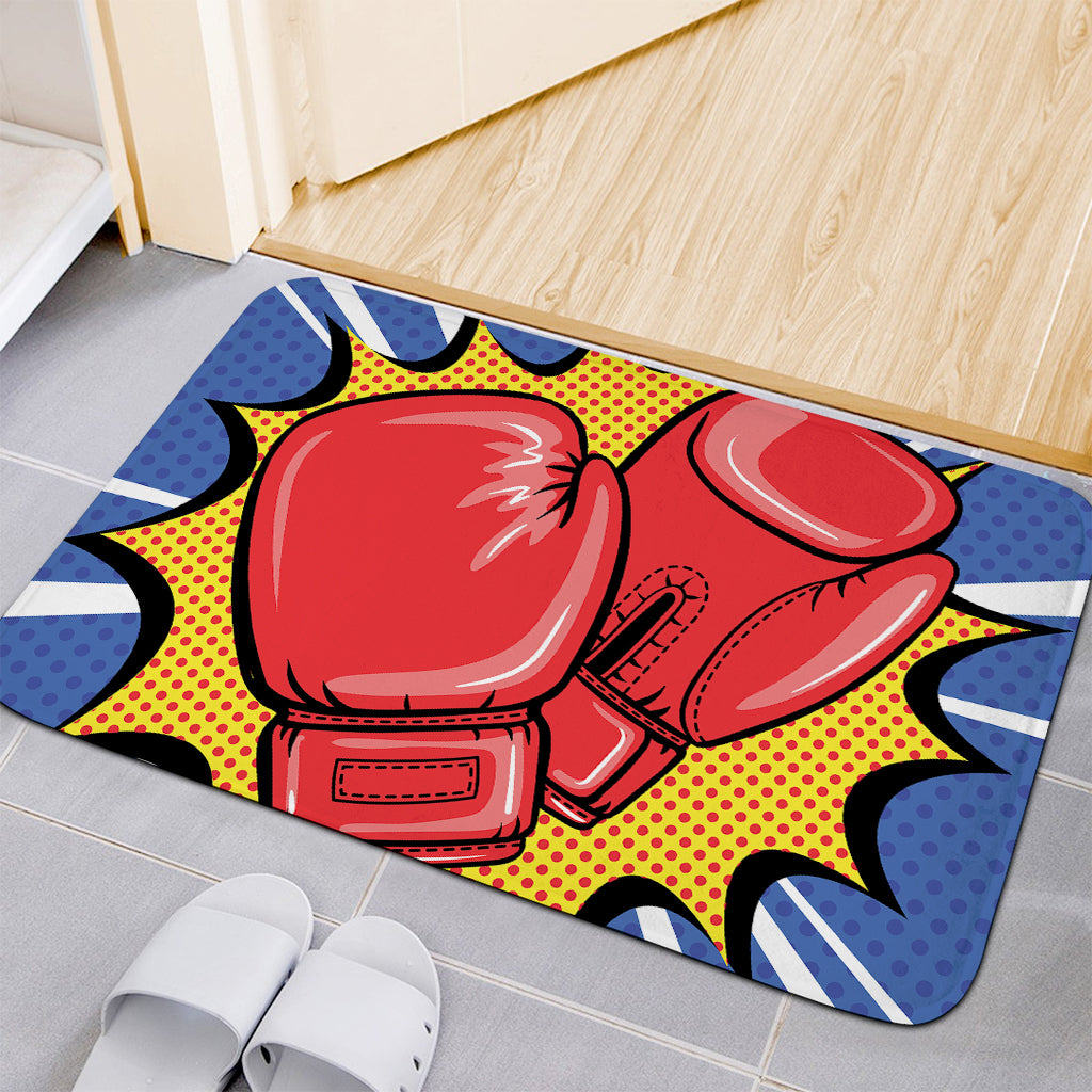 Pop Art Boxing Gloves Print Indoor Door Mat
