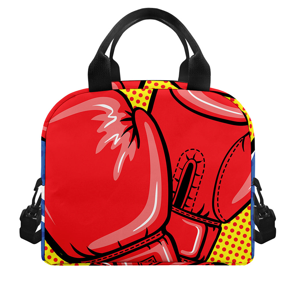 Pop Art Boxing Gloves Print Insulated Lunch Bag