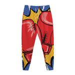 Pop Art Boxing Gloves Print Jogger Pants