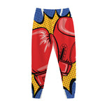 Pop Art Boxing Gloves Print Jogger Pants