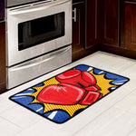 Pop Art Boxing Gloves Print Kitchen Mat