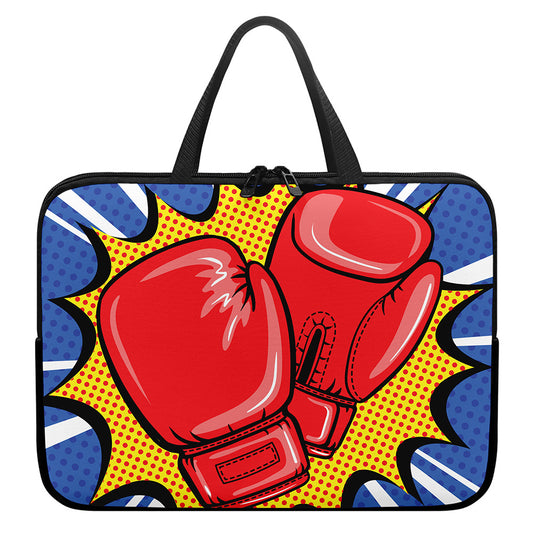 Pop Art Boxing Gloves Print Laptop Sleeve With Handle