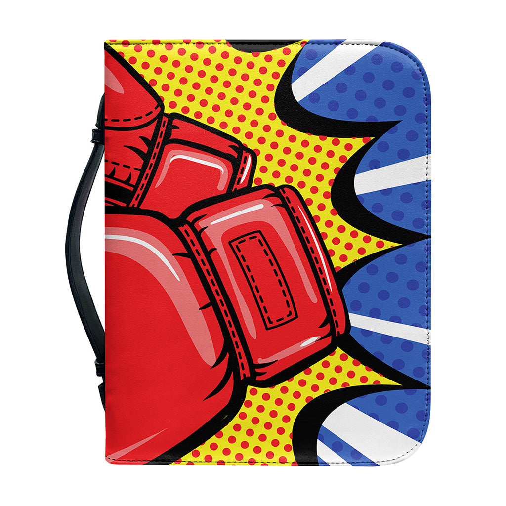 Pop Art Boxing Gloves Print Leather Bible Cover