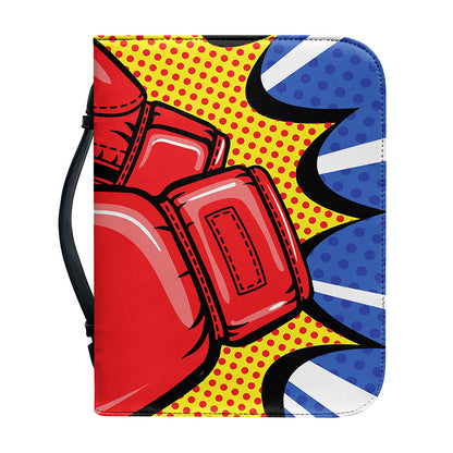 Pop Art Boxing Gloves Print Leather Bible Cover
