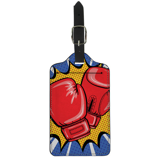 Pop Art Boxing Gloves Print Luggage Tag