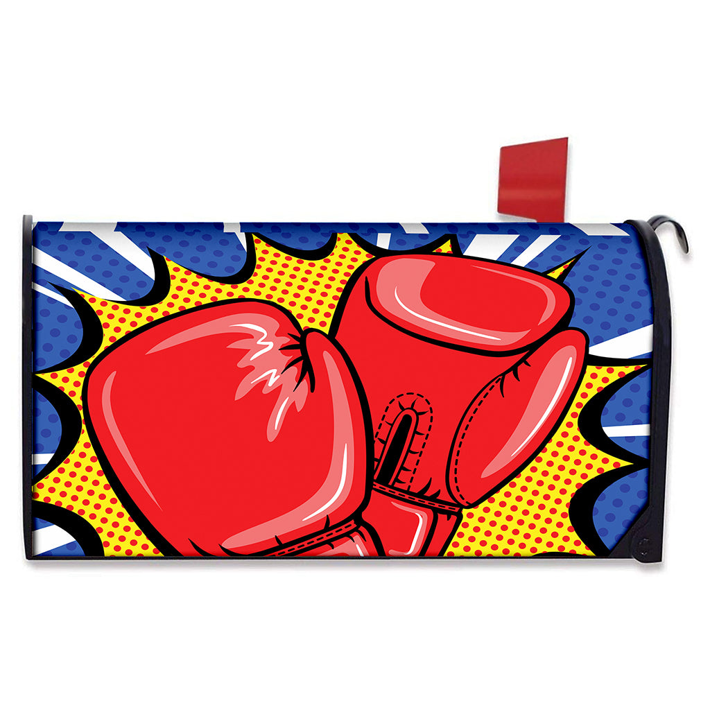 Pop Art Boxing Gloves Print Mailbox Cover