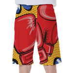 Pop Art Boxing Gloves Print Men's Beach Shorts